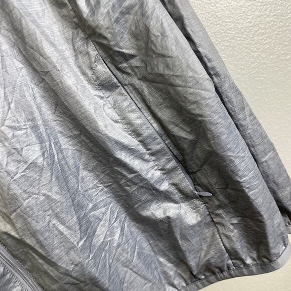 Uniqlo Packable Parka Jacket Xl Silver Full Zip Outdoors Vented Pockets Hiking - Picture 10 of 12